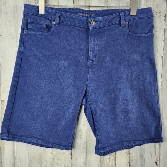 Michael Kors Pants - Michael Kors Bermuda Denim Shorts Blue Size 14